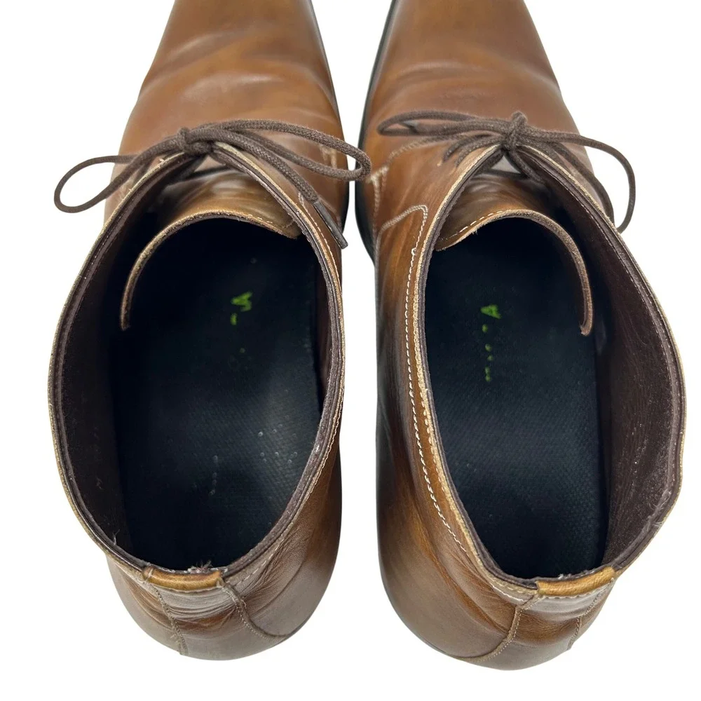 Mezlan Mens Brown Leather Chukka Boots Lace Up Ankle 18154 Size 10 M